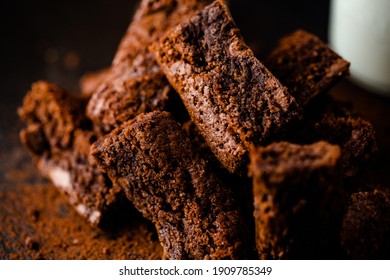 Homemade Chewy Chocolate Brownies Dark And Moody