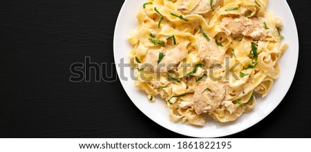 Similar – Foto Bild Italienische Fettuccine Pasta und Kochzutaten