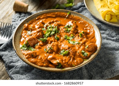 Homemade Chicken Tikka Masala with Cilantro and Sauce