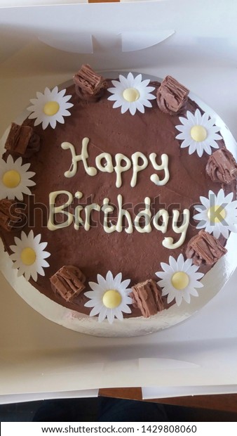 Homemade Chocolate Birthday Cake Happy Birthday Stock Photo Edit