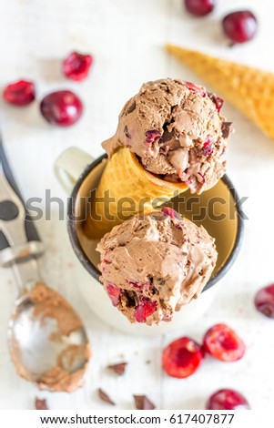 Similar – Image, Stock Photo No-churn ice cream