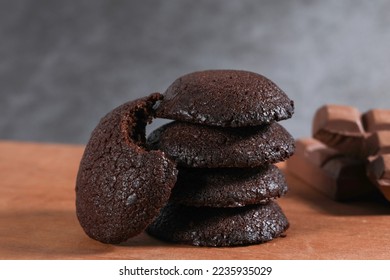 Homemade chocolate cookies - dark chocolate varian - Shutterstock ID 2235935029