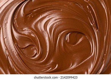 Homemade Chocolate Hazelnut Spread Background, Texture, Macro