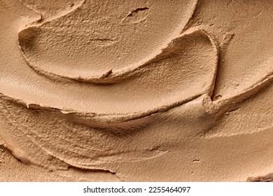 homemade chocolate  ice cream texture - Shutterstock ID 2255464097