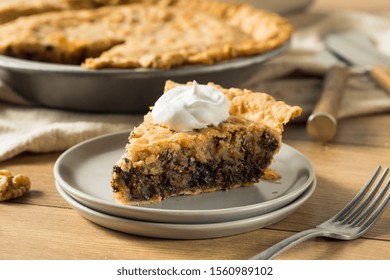 Homemade Chocolate Walnut Derby Pie with Whipped Cream