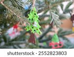 Homemade Christmas decorations at the Christmas market in Fürth