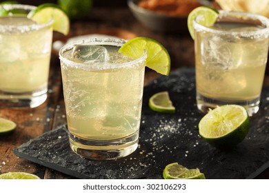 Homemade Classic Margarita Drink With Lime And Salt