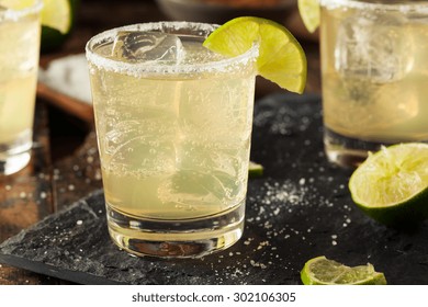 Homemade Classic Margarita Drink with Lime and Salt