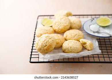 Homemade Coconut Cookies With Lime Zest