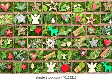 Homemade collage with christmas ornaments - Powered by Shutterstock