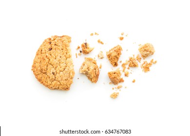 Homemade Cookies On White Background In Top View