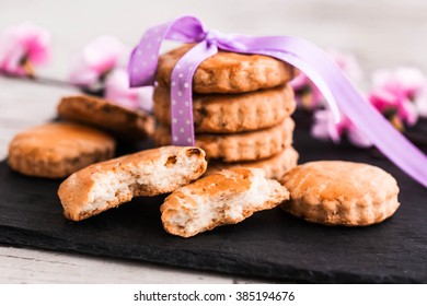 Homemade Cookies With Spring Decorations