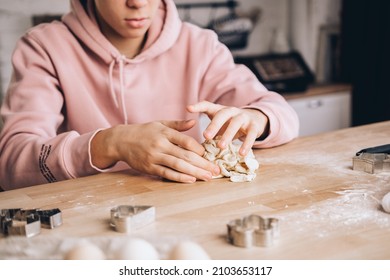 Homemade cooking teenage boy makes dough for pizza - Powered by Shutterstock