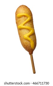 Homemade Corn Dog Isolated On White Background