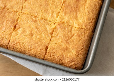 Homemade Cornbread In A Pan