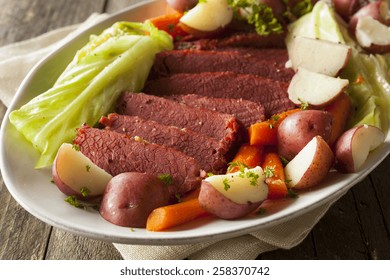 Homemade Corned Beef and Cabbage with Carrots and Potatoes
