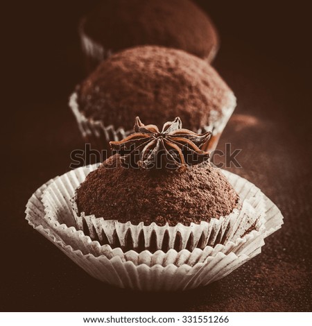 Similar – Image, Stock Photo round chocolate chip cookies