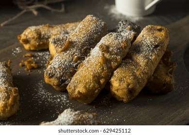 Homemade Deep Fried Candy Bar With Powdered Sugar