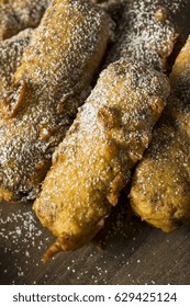 Homemade Deep Fried Candy Bar With Powdered Sugar