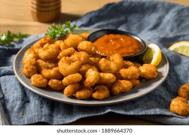 Homemade Deep Fried Popcorn Shrimp Ready To Eat