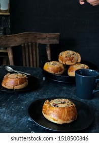 Homemade Delicious Raspberry Scone Roll