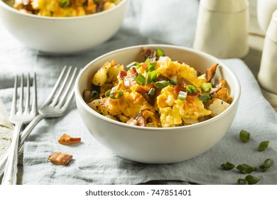 Homemade Egg And Potato Breakfast Bowl With Bacon