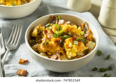 Homemade Egg And Potato Breakfast Bowl With Bacon