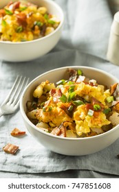 Homemade Egg And Potato Breakfast Bowl With Bacon