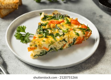 Homemade Egg And Spinach Frittata With Feta