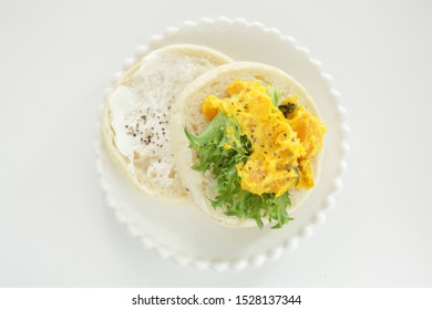 Homemade English Muffin And Pumpkin Salad Sandwich