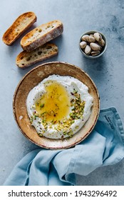 Homemade Feta Dip With Nuts And Honey