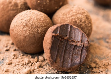 Homemade Fresh Energy Balls With Chocolate