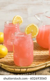 Homemade Fresh Pink Lemonade Ready To Drink