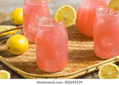 Homemade Fresh Pink Lemonade Ready To Drink