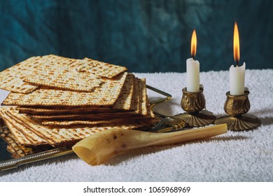 Homemade Freshly Baked Challah For The Holy Sabbath Traditional Jewish Sabbath Ritual