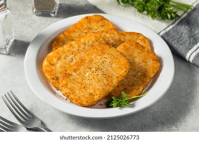 Homemade Fried Hashbrown Patty With Salt For Breakfast