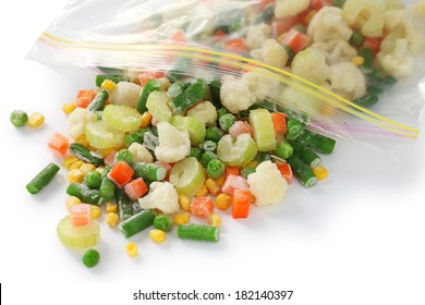 Homemade Frozen Vegetables In Freezer Bag