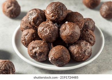 Homemade Glazed Chocolate Donut Holes For Breakfast