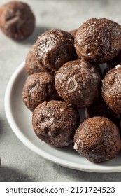 Homemade Glazed Chocolate Donut Holes For Breakfast