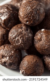 Homemade Glazed Chocolate Donut Holes For Breakfast