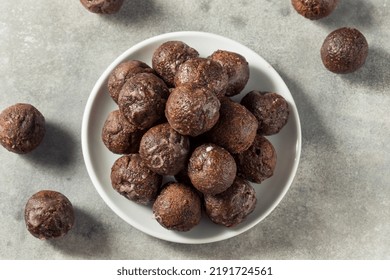 Homemade Glazed Chocolate Donut Holes For Breakfast