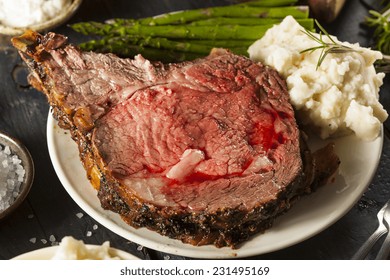 Homemade Grass Fed Prime Rib Roast with Herbs and Spices - Shutterstock ID 231495169