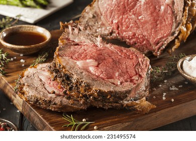 Homemade Grass Fed Prime Rib Roast with Herbs and Spices - Shutterstock ID 231495574