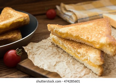 Homemade Grilled Cheese Sandwich For Breakfast