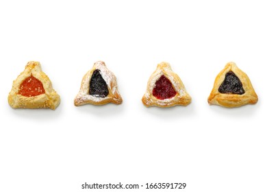 Homemade Hamantaschen Cookies For Happy Purim Jewish Holiday Party