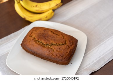 Homemade Healthy Gluten Free Dairy Free Vegan Banana Bread At Home From Scratch In Kitchen