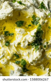 Homemade Herby Goat Cheese Dip With Toast And Tomato