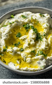 Homemade Herby Goat Cheese Dip With Toast And Tomato