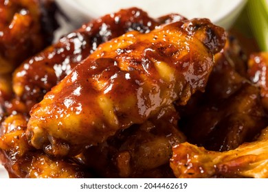 Homemade Honey BBQ Chicken Wings With Blue Cheese Dip