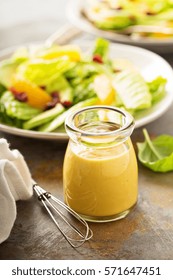 Homemade Honey Mustard Salad Dressing In A Jar